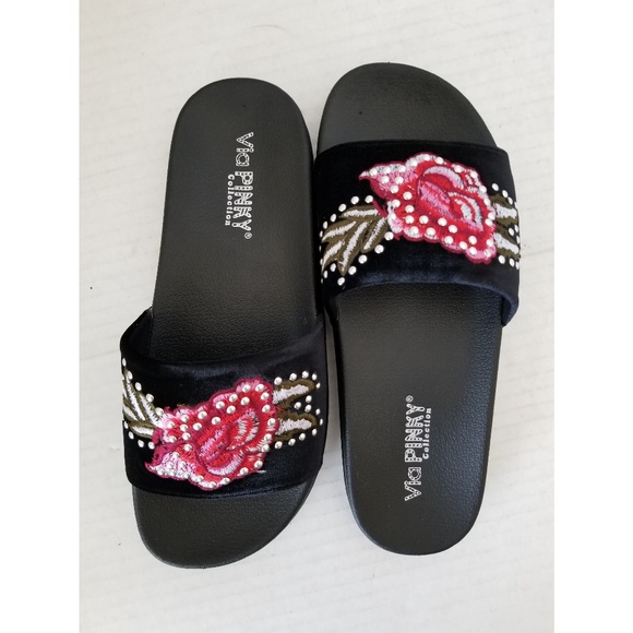 Shoes - Rose Slider Sandals-B